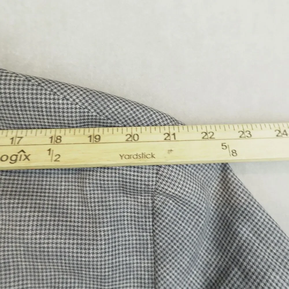 Peter Millar Blazer 54R Gray Houndstooth Sport Coat Wool Jacket Unconstructed